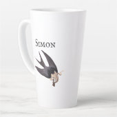 Slik Tailed Hawk door met Snake  Audubon Latte Mok (Linkerhoek)