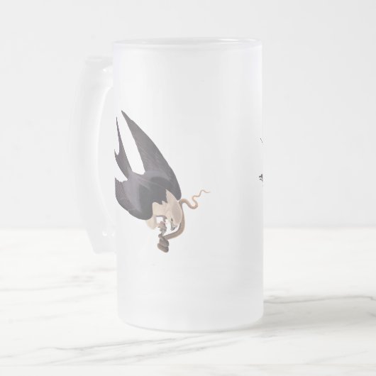 Slik Tailed Hawk door met Snake  Audubon Matglas Bierpul (Voorkant links)