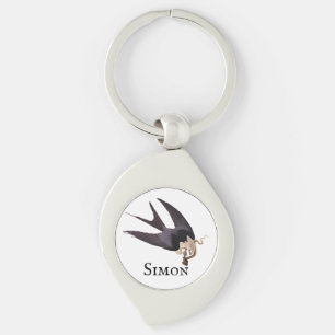 Slik Tailed Hawk door met Snake  Audubon Sleutelhanger