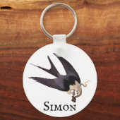 Slik Tailed Hawk door met Snake  Audubon Sleutelhanger (Voorkant)