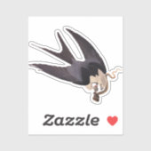 Slik Tailed Hawk door met Snake  Audubon Sticker (Vel)