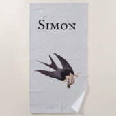 Slik Tailed Hawk door met Snake Audubon Strandlaken (Voorkant)