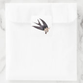 Slik Tailed Hawk door met Snake  Audubon Vierkante Sticker (Tas)