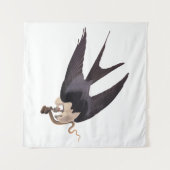 Slik Tailed Hawk door met Snake  Audubon Wandkleed (Voorkant (horizontaal))