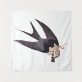 Slik Tailed Hawk door met Snake  Audubon Wandkleed (Voorkant)