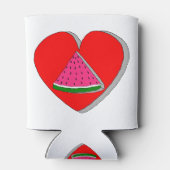 Slik van watermeloenen en rode harttekening blikjeskoeler (Achterkant)