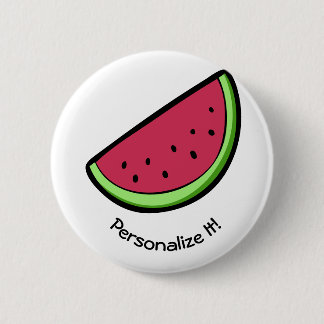 Slik van watermeloenen ronde button 5,7 cm