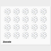 Slik vogel patroon ronde sticker (Vel)