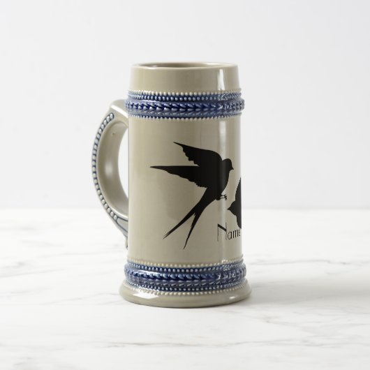 Slik vogels Silhouettes Thunder_Cove Bierpul (Voorkant links)