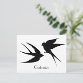 Slik vogels Silhouettes Thunder_Cove Briefkaart (Staand voorkant)
