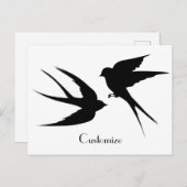 Slik vogels Silhouettes Thunder_Cove Briefkaart (Voorkant / Achterkant)