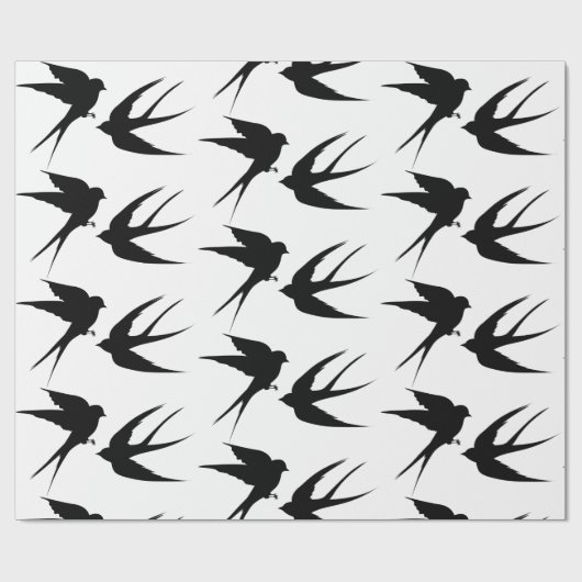 Slik vogels Silhouettes Thunder_Cove Cadeaupapier (Vlak)