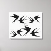 Slik vogels Silhouettes Thunder_Cove Canvas Afdruk (Voorkant)