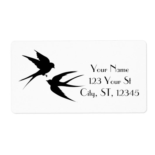 Slik vogels Silhouettes Thunder_Cove Etiket (Voorkant)