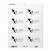Slik vogels Silhouettes Thunder_Cove Etiket (Full Sheet)