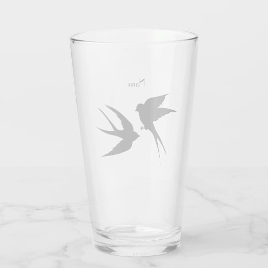 Slik vogels Silhouettes Thunder_Cove Glas (Achterkant)