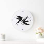 Slik vogels Silhouettes Thunder_Cove Grote Klok (Huis)
