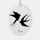 Slik vogels Silhouettes Thunder_Cove Keramisch Ornament (Rechts)
