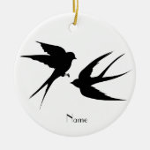 Slik vogels Silhouettes Thunder_Cove Keramisch Ornament (Voorkant)