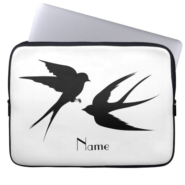 Slik vogels Silhouettes Thunder_Cove Laptop Sleeve (Voorkant)