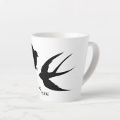 Slik vogels Silhouettes Thunder_Cove Latte Mok (Rechterhoek)