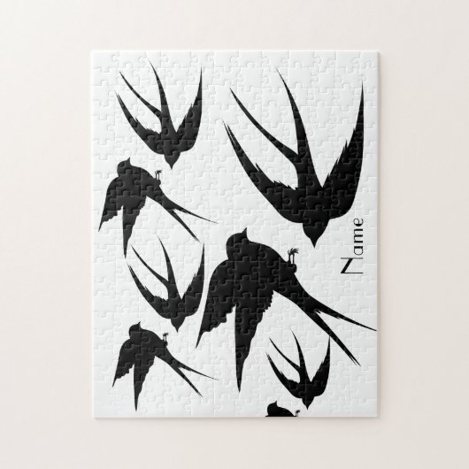 Slik vogels Silhouettes Thunder_Cove Legpuzzel (Verticaal)