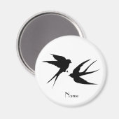 Slik vogels Silhouettes Thunder_Cove Magneet (Voorkant / Achterkant)