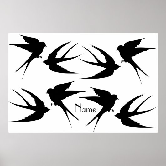 Slik vogels Silhouettes Thunder_Cove Poster (Voorkant)