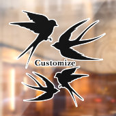 Slik vogels Silhouettes Thunder_Cove Raamsticker (Vel 2)