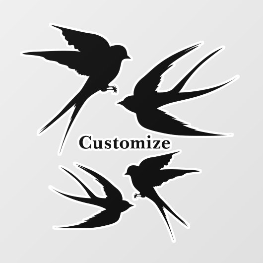 Slik vogels Silhouettes Thunder_Cove Raamsticker (Vel)