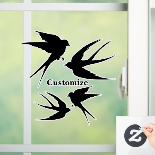 Slik vogels Silhouettes Thunder_Cove Raamsticker (Huis)