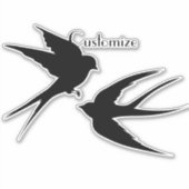 Slik vogels Silhouettes Thunder_Cove Sticker (Voorkant)