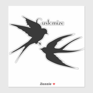 Slik vogels Silhouettes Thunder_Cove Sticker