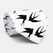 Slik vogels Silhouettes Thunder_Cove Stropdas (Opgerold)