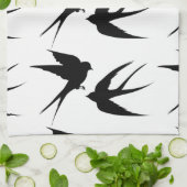 Slik vogels Silhouettes Thunder_Cove Theedoek (Gevouwen)