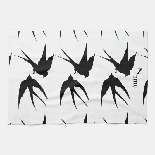 Slik vogels Silhouettes Thunder_Cove Theedoek (Horizontaal)