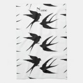 Slik vogels Silhouettes Thunder_Cove Theedoek (Verticaal)