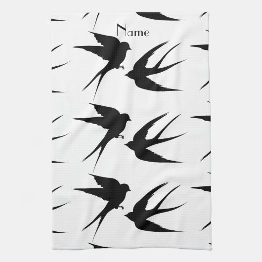 Slik vogels Silhouettes Thunder_Cove Theedoek (Verticaal)