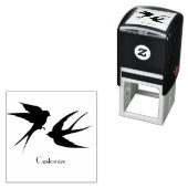 Slik vogels Silhouettes Thunder_Cove Zelfinktende Stempel (In situ)