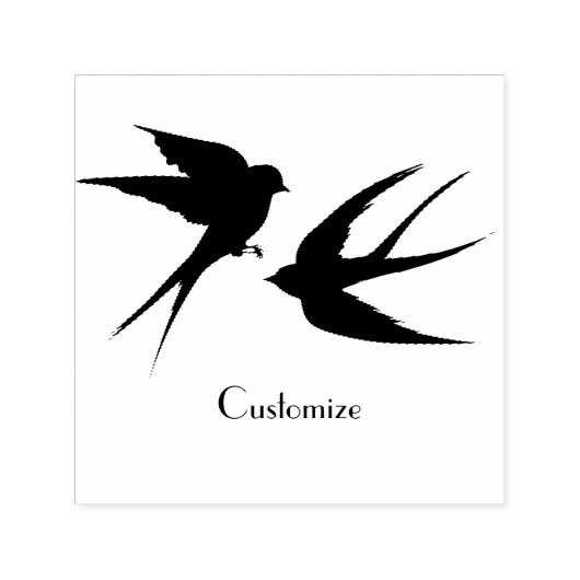 Slik vogels Silhouettes Thunder_Cove Zelfinktende Stempel (Design)