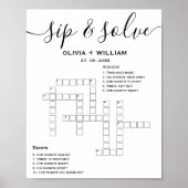 Slikken en Oplossen Aangepaste Trouwpuzzel Kruiswo Poster (Voorkant)