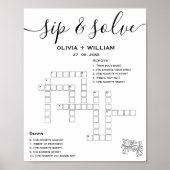 Slikken en Oplossen Aangepaste Trouwpuzzel Kruiswo Poster (Voorkant)