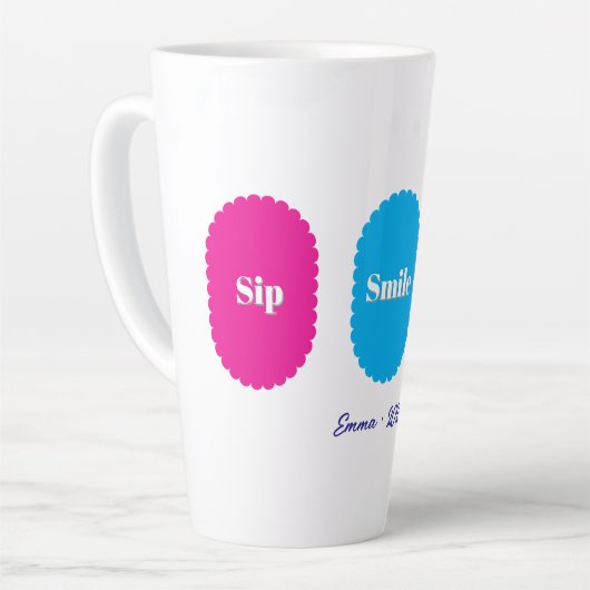Slikken Glimlachen Herhalen Leuke Dopamine Latte Mok (Linkerhoek)