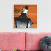 Slikken op een Lamp Foto Single Print Canvas (Insitu (Woonkamer))