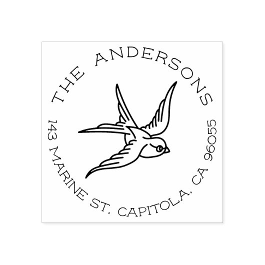  slikken Tattoo familienaam retouradres Rubberstempel (Afrduk)