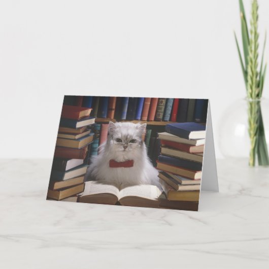 Slim afstuderen katje kaart (Voorkant)