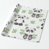 SLIM ALS EEN PANDA BEER BAMBOO CHINA CADEAUPAPIER (Uitgerold)