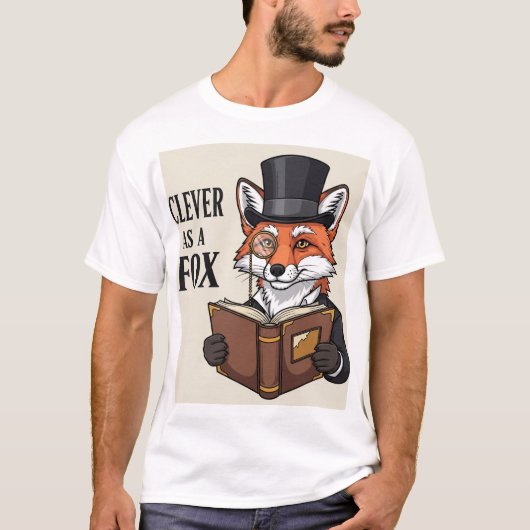 Slim als een vos: Intellectuele Fox Graphic T-shirt (Voorkant)
