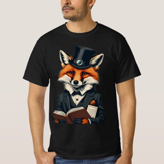 Slim als een vos: Intellectuele Fox Graphic T-shirt (Voorkant)