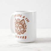 Slim als een vos - Jouw tekst Koffiemok (Voorkant links)